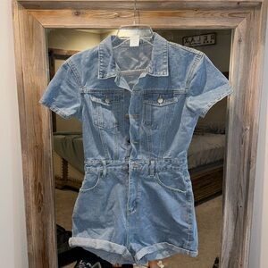 Denim romper
